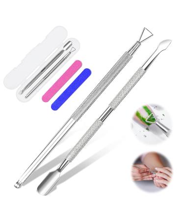 Cuticle Pusher Professional Cuticle Pusher Nail Pusher Kit Stainless Steel Cuticle Pusher Cuticle Pusher Set Stainless Steel Ingrown Toenails Set 2 Pieces