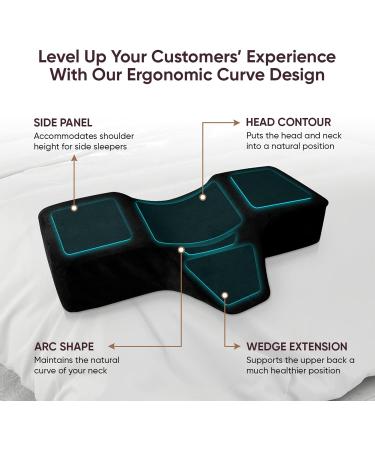 Navizam Memory Foam Lash Pillow for Eyelash Extensions + Extra Case - Ergonomic Neck Support - Buy Online on SooperMarket.com