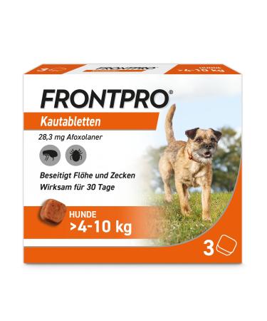 Frontpro 28 mg for dogs 4-10 kg 3 chewable tablets