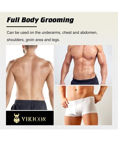 VIKICON Electric Groin Hair Trimmer and Body Groomer for Men - Waterproof Wet/Dry Hair Clippers with Replaceable Ceramic Blades - Male Hygiene Razor - Buy Online on SooperMarket.com