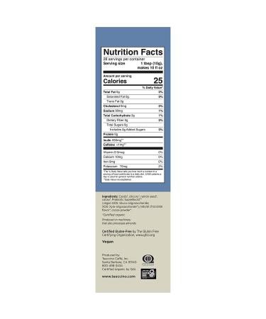 Teeccino Dark Chocolate Herbal Coffee - Caffeine Free Prebiotic Dark Roast 10 oz - Buy Online on SooperMarket.com