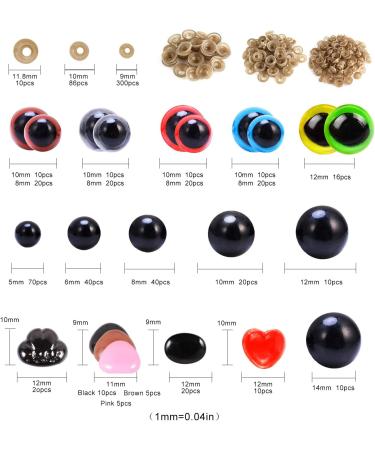 792PCS Colorful Safety Eyes and Noses for Amigurumi Crafts - Multicolored Assortment - Buy Online on SooperMarket.com