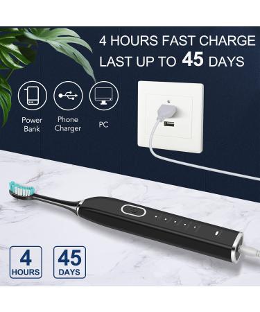 Sonicare Electric Toothbrush with 12 Dupont Brush Heads | 15 Cleaning Modes | 4 Hours Charging for 60 Days Use | Whitening Dental Care for Adults & Kids - Buy Online on SooperMarket.com