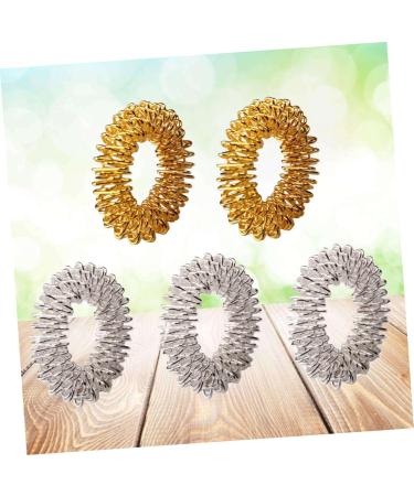 Ibasenice 5-St Spiky Sensory Ring - Acupressure Finger Circulation Toy | Chinese Medicine Massage Device - Buy Online on SooperMarket.com