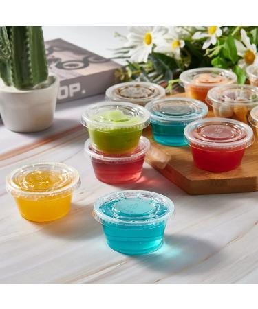 Turbo Bee 2oz Portion Cups with Lids - 100 Pack for Jello Shots, Souffles, Condiments & Snacks - Buy Online on SooperMarket.com