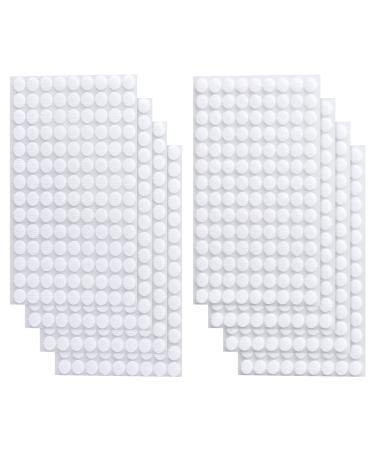 Self Adhesive Dots  1000Pcs(500 Pair Set) 0.39 Inch / 10mm Diameter Hook and Loop Dots Tape  10mm Nylon Sticky Back Coins  Suitable for Classroom  Office  Home  White 0.39 / 10mm - 1000Pcs