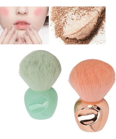Soft Fluffy Hair Cosmetic Beauty Brush with Strong Powder Grasping Power Accurate Coloring Delicate Looking. Perfect for Loose Powder Blusher. Rose Gold Light Green - Buy Online on SooperMarket.com