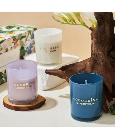 Cocorrna Fragrance Candles Gift Set - 3x88g Soy Wax Candles for Mother's Day Christmas & Aromatherapy | Lavender Clean Linen Coconut Vanilla - Buy Online on SooperMarket.com