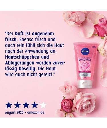 Nivea Rose Water Washing Gel 150ml - Micellar Technology Facial Cleanser for All Skin Types - Buy Online on SooperMarket.com