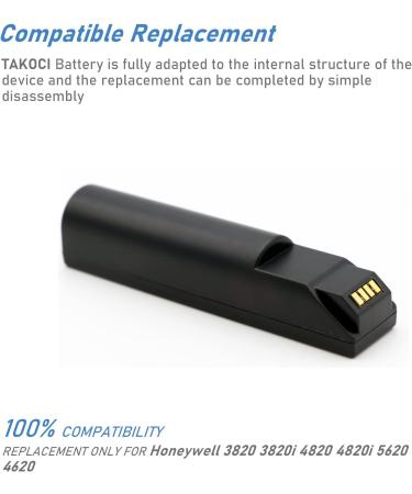 Replacement Battery for Honeywell 3820 3820i 4820 1202g 1902 1902GHD - 3400mAh Compatible with Part No 013283 BAT-SCN01 S-L-0526-E HO48L1-G - Buy Online on SooperMarket.com