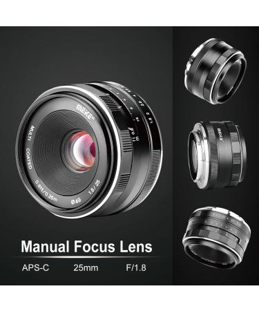 Meike 25mm F1.8 APS-C Wide Angle Lens for Sony E Mount Mirrorless Cameras - Buy Online on SooperMarket.com