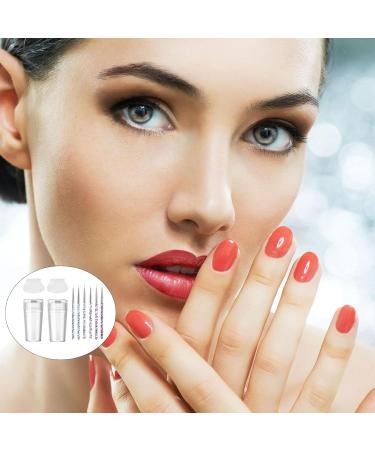 French Manicure Kit - 10Pcs Stamp & Dotting Pen Set for Nail Art Design | Double Sided Stamper & Tools for DIY Home Salon - Buy Online on SooperMarket.com