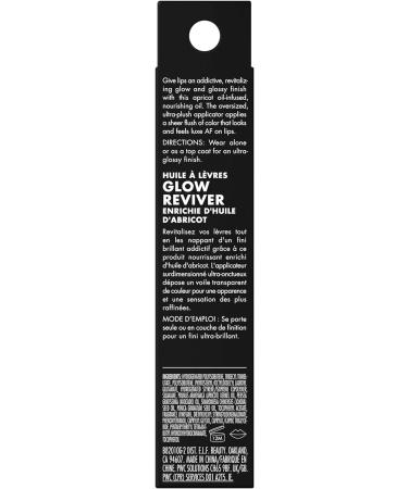 e.l.f. Glow Reviver Lip Oil Nourishing Tinted Lip Oil For A High-Shine Finish Infused With Jojoba Oil Vegan & Cruelty-Free Crystal Clear Crystal Clear 7.6 ml (Pack of 1) - Buy Online on SooperMarket.com