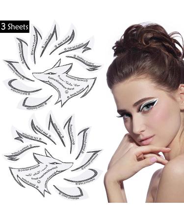 16-Piece Eyeliner Stencil Set for Smoky, Cat Eye & Eye Shadow Makeup Templates - Buy Online on SooperMarket.com