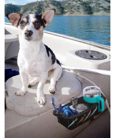 kemimoto Boat Caddy Organizer - Marine Cup Holder for Bass Boat, Kayak, Pontoon & Jon Boat - Fishing Cabin Storage - Universal Fit - 1 pc Black - Buy Online on SooperMarket.com