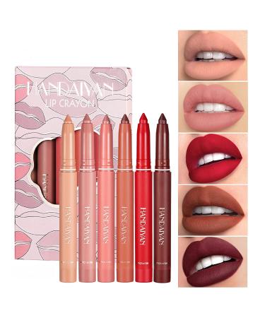 Kasither 6 Colors Matte Lip Liner Set - Long Lasting Lip Pencil - Smooth & Non-Drying - Easy to Use - Cruelty-Free (Set-A) - Buy Online on SooperMarket.com
