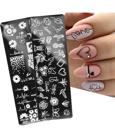 Sanwood Nail Stamps for Stunning Nail Art | Stainless Steel Manicure Tool Set for Women | Perfect Human Facial Pattern Templates - Buy Online on SooperMarket.com