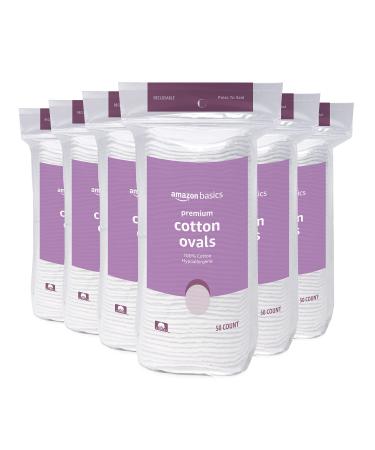 Amazon Basics Oval Premium Pads, 50ct, 6-Pack (Previously Solimo)