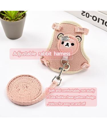 Taicols Adjustable Leash Set for Rabbits & Cats | 120cm Breathable Harness & Soft Pet Dishes | Ideal for Outdoor Walking & Travel - Buy Online on SooperMarket.com