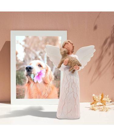 Dog Angel Figurine - Memorial Pet Loss Gift for Grieving Owners - Hand-Carved Guardian Angel Sculpture - Buy Online on SooperMarket.com