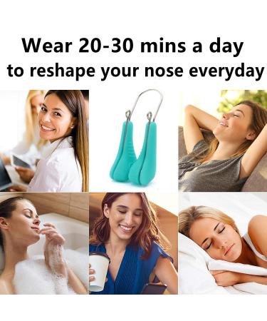 Nose Shaper Clip - Silicone Nose Lifter & Slimming Tool for Beautiful Straight Nose | Rhinoplasty Bridge Corrector for Women (Green - Buy Online on SooperMarket.com