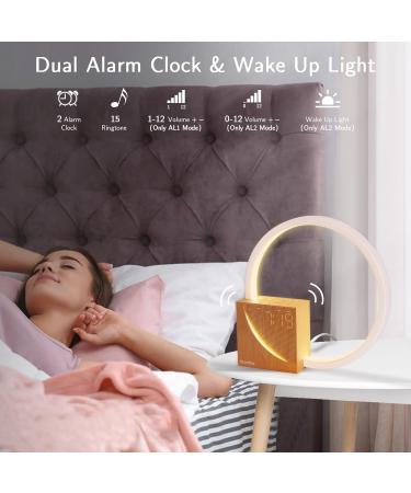 Blonbar Bedside Lamp with USB Charging - Touch Control Dimmable Alarm Clock & Sleep Aid - 3 Brightness Levels for Babies & Adults - Perfect for Bedroom & Living Room - Buy Online on SooperMarket.com