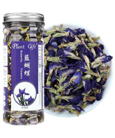 Plant Gift - Blue Butterfly Flower Herbal Tea -40G/1.41oz (135 Cups) | Natural Food Coloring Iced Tea Cocktails Mocktails | Caffeine free - Thai tea
