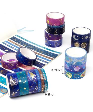 24 Rolls Washi Tape Set - Gold Foil Galaxy Decorative Masking Tape Constellation  Stars  Celestial  Adhesive Tape for Bullet Journal  Diy Craft  Scrapbooking Supplies  Gift Wrapping  Party decoration - Buy Online on SooperMarket.com