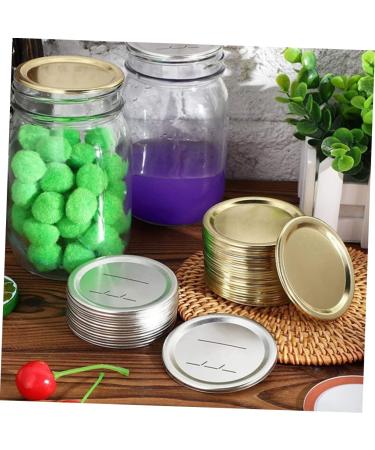 POPETPOP 90 Pcs Mason Jar Lids Soda Can Lids Sprouting Lids for Mason Jars Lids Regular Mouth Glass Coffee Carafe Canning Jar Lids Wide Mouth Mason Jar Metal Lids Tinplate Heart-shaped Ring Silverx3pcs 8.6X8.6X0.2CMx3pcs - Buy Online on SooperMarket.com