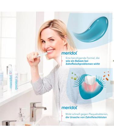 Buy Meridol Toothpaste Gum Protection 75 ml - Set of 12 & Celexqua Toothbrush Cap | International Shipping Available - Buy Online on SooperMarket.com