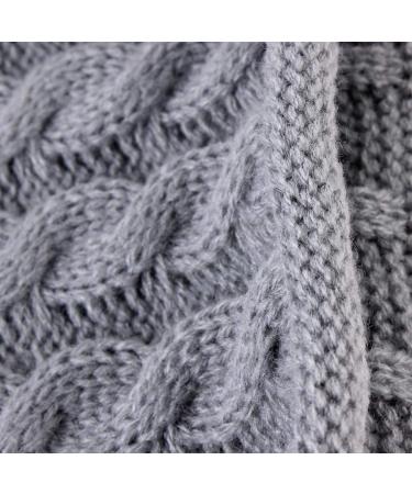 Yinuoday Toddler Baby Knit Hat Scarf Set - Winter Beanie Cap with Circle Loop Scarf, Grey - Buy Online on SooperMarket.com