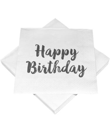 HEKU 'Happy Birthday' cocktail napkins 3-ply 25x25cm 150 pieces I Stylish design I Ideal for celebrations I Conveniently packaged