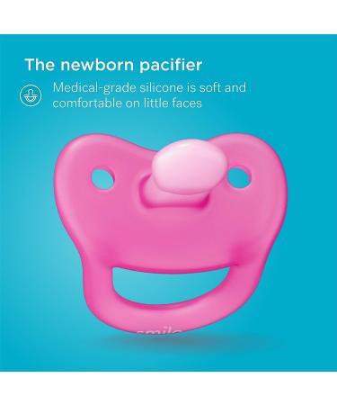 Smilo Baby Bottle Feeding Gift Set - Silicone Pacifier, Nipples, Cleaning Brush - Perfect for Girls & Boys - Pink - Buy Online on SooperMarket.com