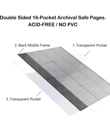 Rayvol Premium 1000+ Pockets Trading Card Binder - 16-Pocket UltraSonic-161024 Tech Zip Album Folder - Black - Buy Online on SooperMarket.com