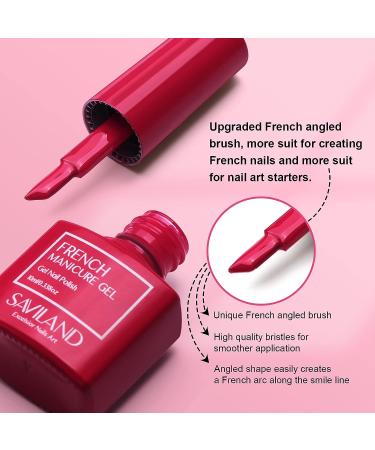 SAVILAND French Gel Nail Polish Set - 6 Spring Colors 10ML Soak Off Gel Polish Kit for Salon Quality French Tip Manicures - Orange, Yellow, Green, Hot Pink, Blue - Perfect for Home DIY Nail Art - Buy Online on SooperMarket.com