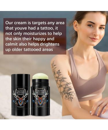Tattoo Balm 2.6 oz - Aftercare Cream & Color Enhancing Butter Stick for New and Older Tattoos Daily Moisturizing Lotion - Buy Online on SooperMarket.com