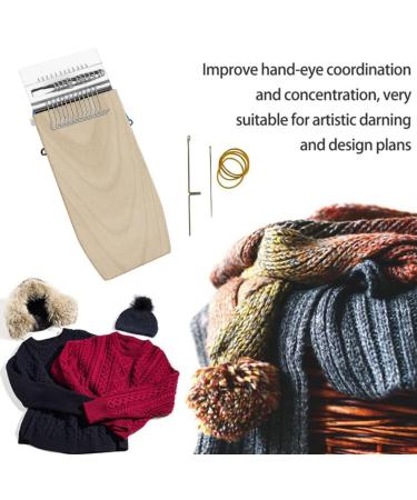 Portable Small Weaving Loom Kit for Quick DIY Mending - 14 Hooks Speedweve Type Weave Tool for Beginners - Ideal for Jeans, Socks, and Clothes Repair - Buy Online on SooperMarket.com