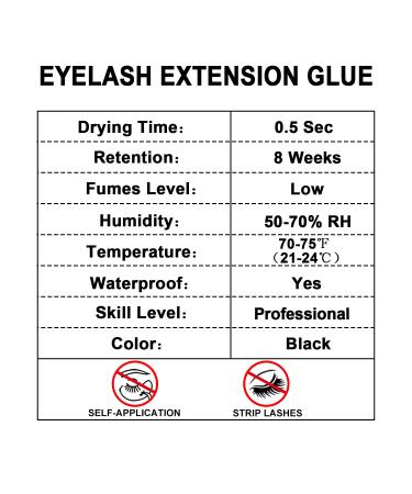 NXJ INFILILA Lash Glue | Extra Strong Eyelash Extension Adhesive - 0.5 Sec Dry Time 8 Weeks Retention Low Fume - 5ml - Buy Online on SooperMarket.com