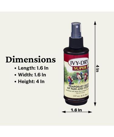 Ivy Corporation Dry Itch Relief Spray - Fast-Acting Relief from Poison Ivy Itching - 6 Fl Oz + Bonus Key Chain - Buy Online on SooperMarket.com