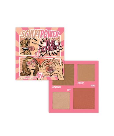 W7 Sculpt Power Face Palette - 4-in-1 Blush Bronze & Highlight Palette