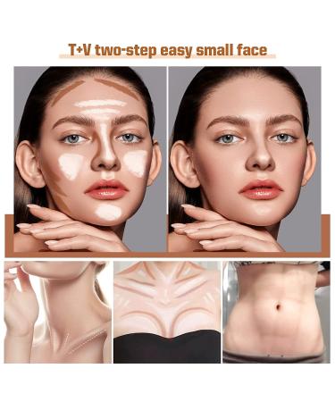 ONLYOILY 2 Pcs Contour & Highlighter Stick Set with Brush | Longwear Foundation & Bronzer | Smooth & Easy Blending Face Makeup - Buy Online on SooperMarket.com