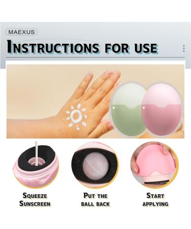 MAEXUS Sun Cream Applicator Child Sun Cream Roller Refillable Portable Sunscreen Applicator for Even Coverage Water Activities Pink - Buy Online on SooperMarket.com