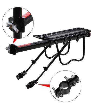 Voilamart Rear Bike Rack - Adjustable Aluminum Alloy Cargo Rack | 120 lbs Capacity | Easy Install - Buy Online on SooperMarket.com