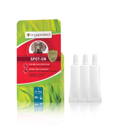 Bogaprotect Spot on Dog - Flea and tick protection for dogs - 20-30 kg - ticking means for dogs - natural tick protection for dogs - UBO0353 - stock for 12 weeks L (20-30 kg)