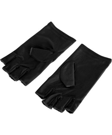 Professional UV Gloves for Nails Full Coverage Finger UV Nail Gloves for Gel Nail Lamp Manicures with Breathable Comfortable Black (Black) One Size - Buy Online on SooperMarket.com