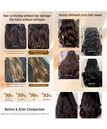Moroccan Volume Moisturizing Elasticity Long-Lastin Styling Cream Long-lasting Styling Moroccan Hydrating Plumping Supple Hydrating Essential Oil Essence for Dry Damaged Curly Hair Care (2PCS) - Buy Online on SooperMarket.com