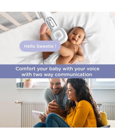 Hubble Connected Nursery Pal Skyview Smart Video Baby Monitor with 5 Inch Screen, Night Vision, Two-Way Talk, and Room Temperature Sensor - WiFi Camera with Cot Mount and Smartphone App - Buy Online on SooperMarket.com