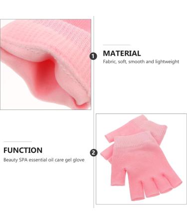 Beaupretty Gel Gloves Moisturizing Half Finger Spa Gloves for Dry Hands | Pink Hand-Cracked Lotion Gloves - Buy Online on SooperMarket.com