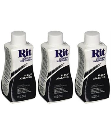 Rit Liquid Fabric Dye Black 8 Ounces, Pack of 3