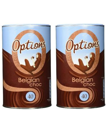 Option Belgian Choc-O-Lait Luxury Instant Hot Chocolate Drink with Sugar 2x825g